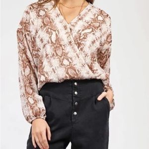 Snakeskin print blouse